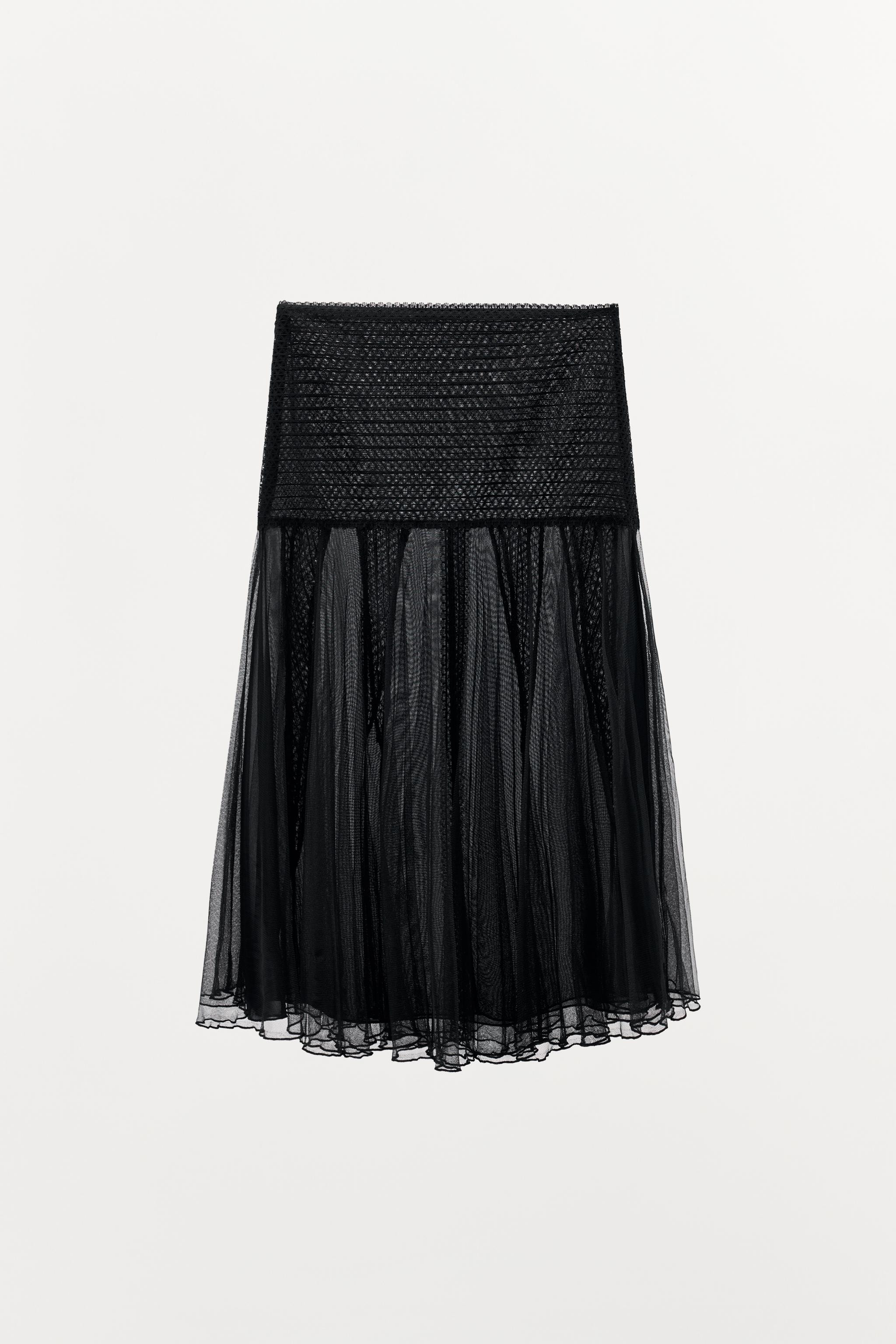 COMBINATION LACE TULLE SKIRT | Zara US