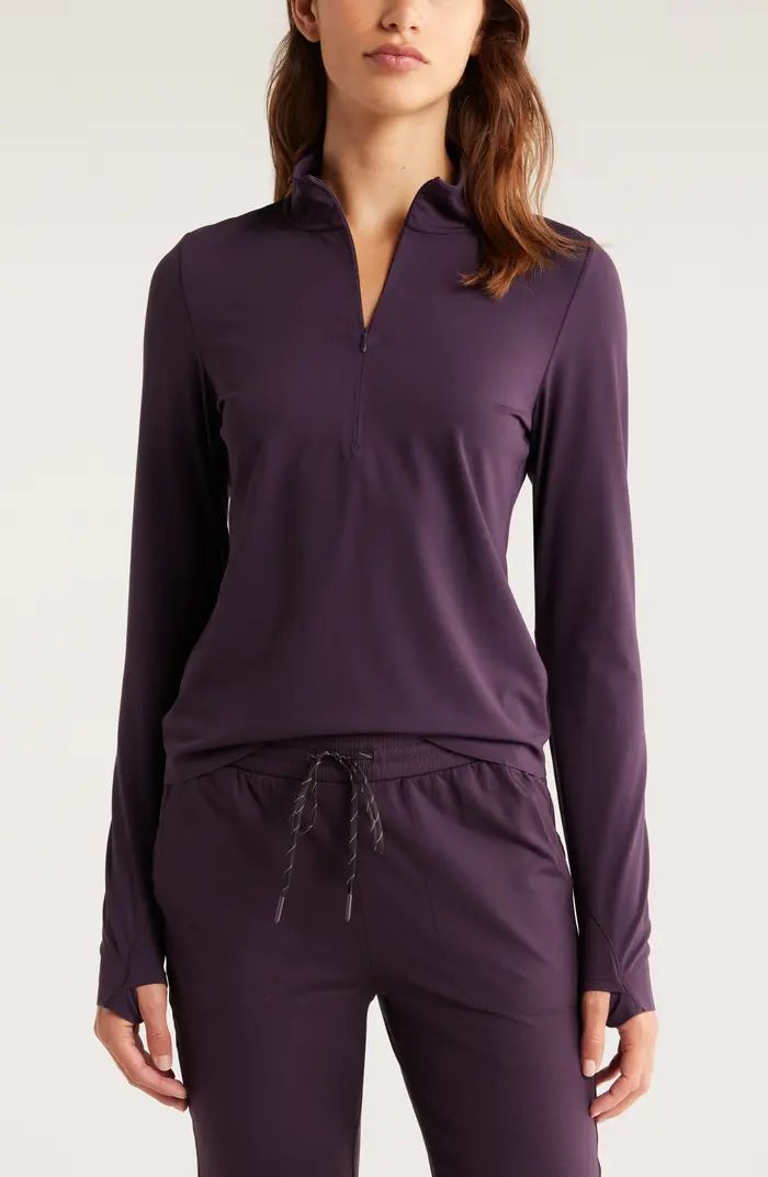 Zella Luxe Lite Half Zip Performance Top | Nordstrom | Nordstrom