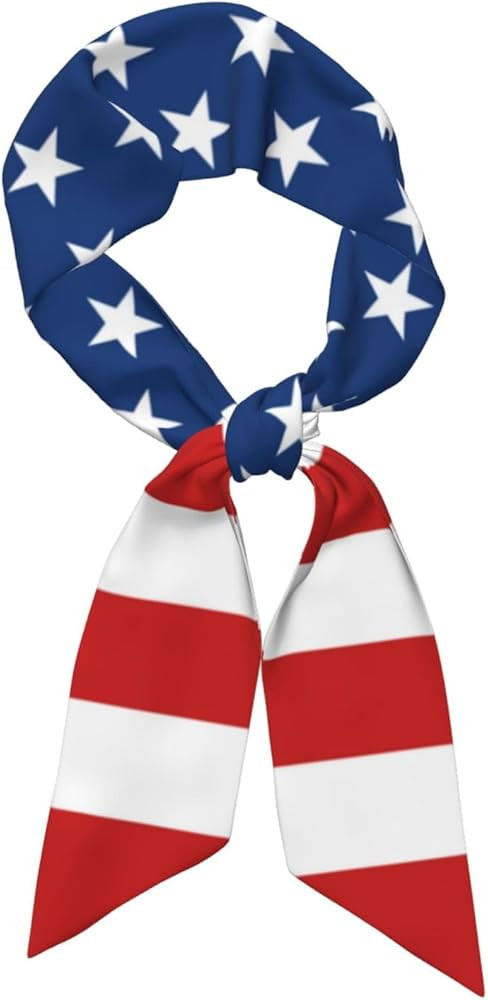 FYQZVI American Flag Purse Scarf Handbags For Women 4th of Fuly Scarfs Bags Band Hair Neck Scarves Silky Long Thin Satin Headscarf Fashion at Amazon Women\u2019s Clothing store | Amazon (US)