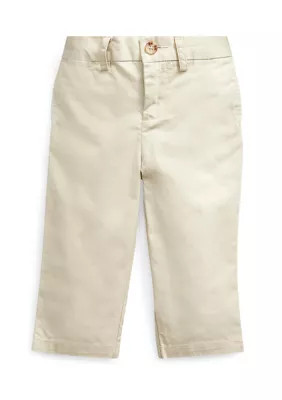 Ralph Lauren Childrenswear Baby Boys Cotton Twill Pants, Sand, 6 Months | Belk