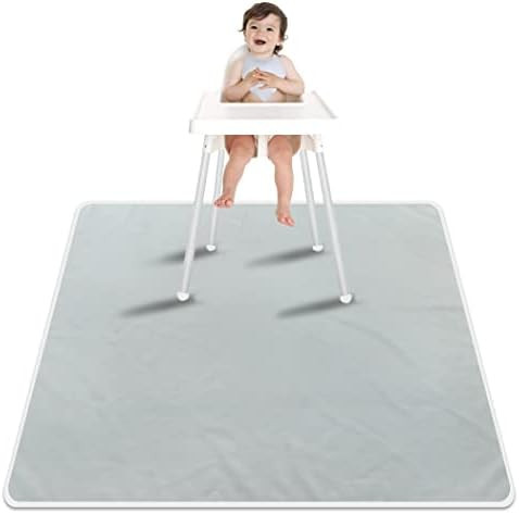 Paw Legend Washable Highchair Splat Floor Mat- Anti-Slip Silicone Spot Splash Mess Mat(53'' X 53'')- | Amazon (US)