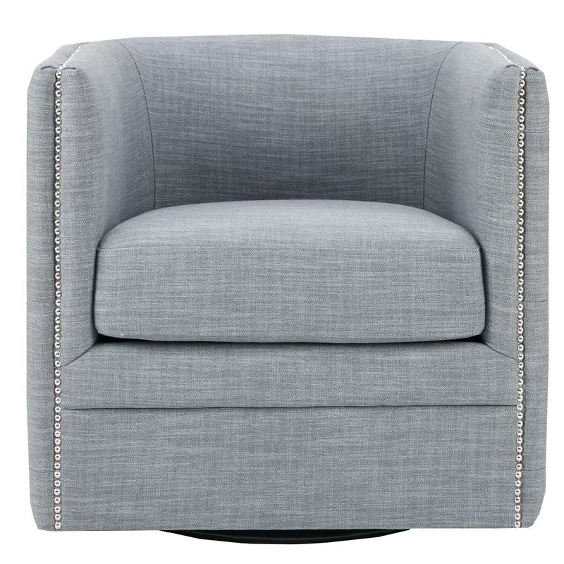 Lavaca 30.3" Wide Tufted Polyester Swivel Barrel Chair | Wayfair North America