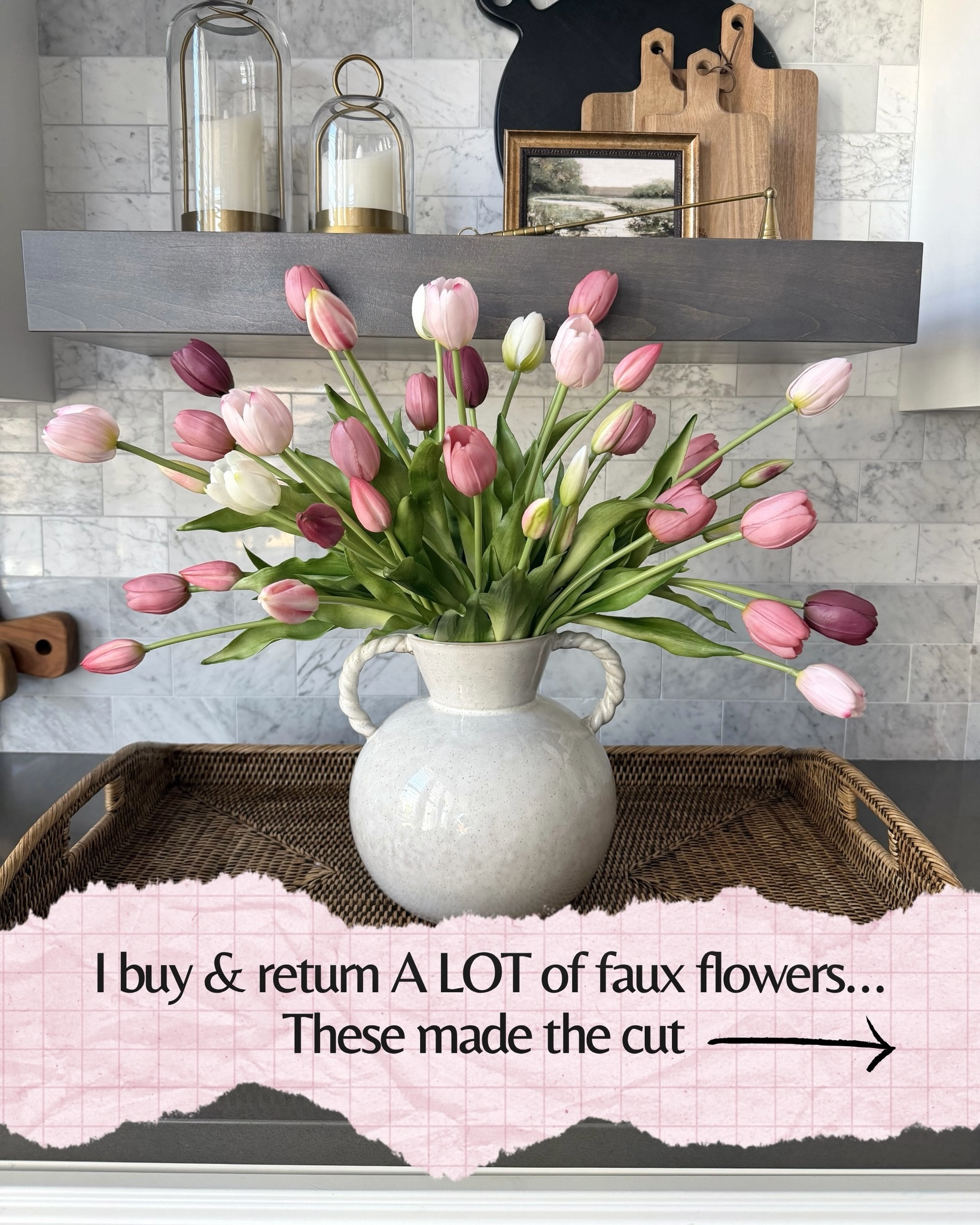 I spend a lot of time finding the best faux flowers… here’s what’s made the cut 💐🌷

Fresh flowers are beautiful, but the cost and short lifespan just never felt practical for everyday styling!

faux tulips, realistic faux flowers, Amazon home decor, spring home styling, designer look for less

#AmazonHomeFinds #FauxFlorals #inspiremehomedecor

#LTKHome #LTKSeasonal #LTKdayinmylife