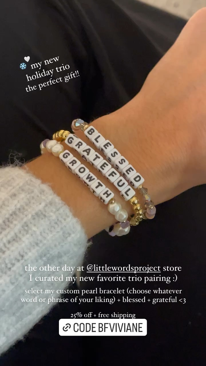 25% off + free shipping with BFVIVIANE the 3 perfect bracelets together! Customize the pearl one to any word or phrase you’d like 💘

#LTKCyberweek #LTKunder100 #LTKGiftGuide