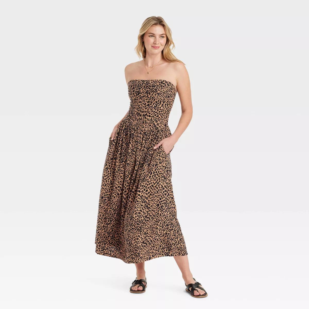 Women's Ruched Maxi A-Line Dress - Universal Thread™ | Target