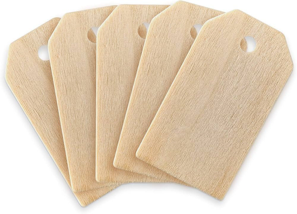 Blank Wooden Gift Tags Labels 2-1/4" x 1-1/4" for Present Party Bags, Wine Bottles, Arts & Crafts... | Amazon (US)