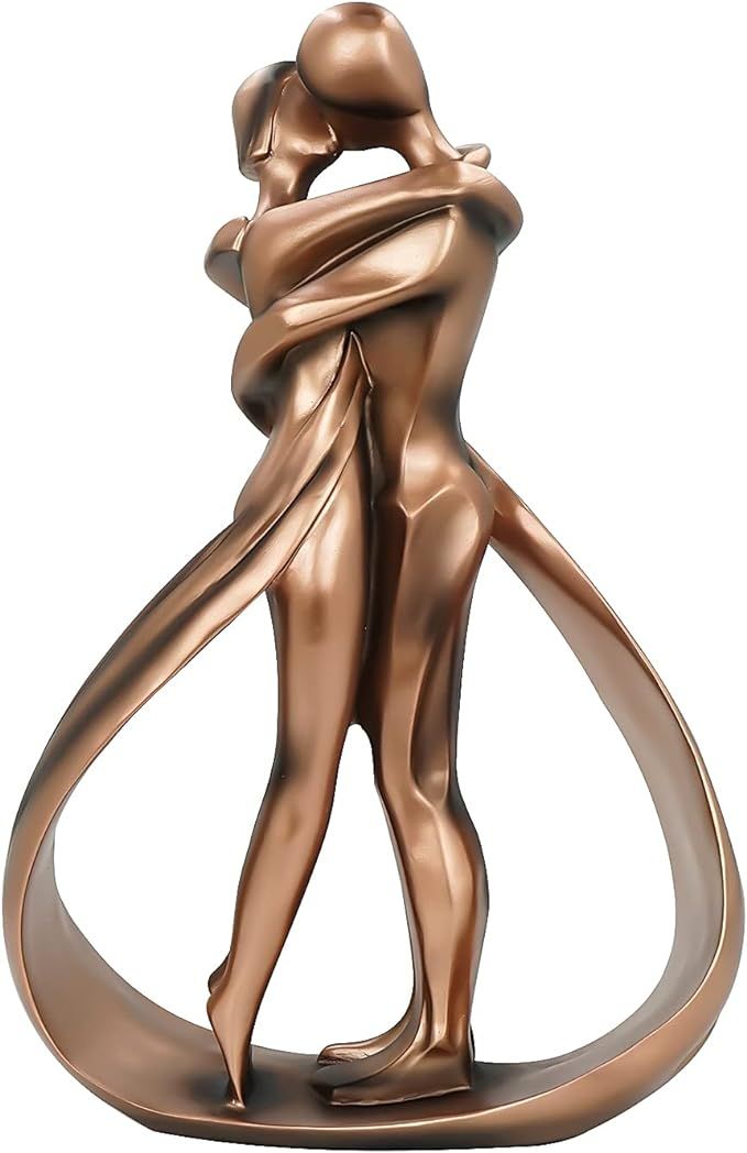 DreamsEden Affectionate Couple Art Resin Sculpture, Passionate Embrace & Kiss Statue Abstract Rom... | Amazon (US)