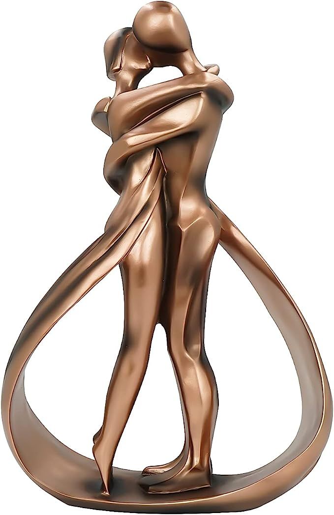 DreamsEden Affectionate Couple Art Resin Sculpture, Passionate Embrace & Kiss Statue Abstract Rom... | Amazon (US)