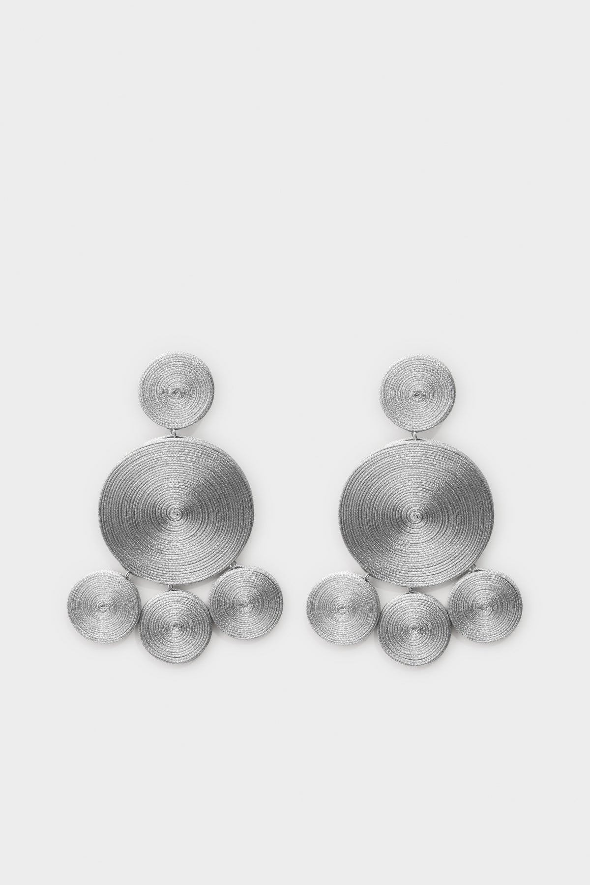 Raffia
           Deco Earring In Lurex Silver | Simon Miller