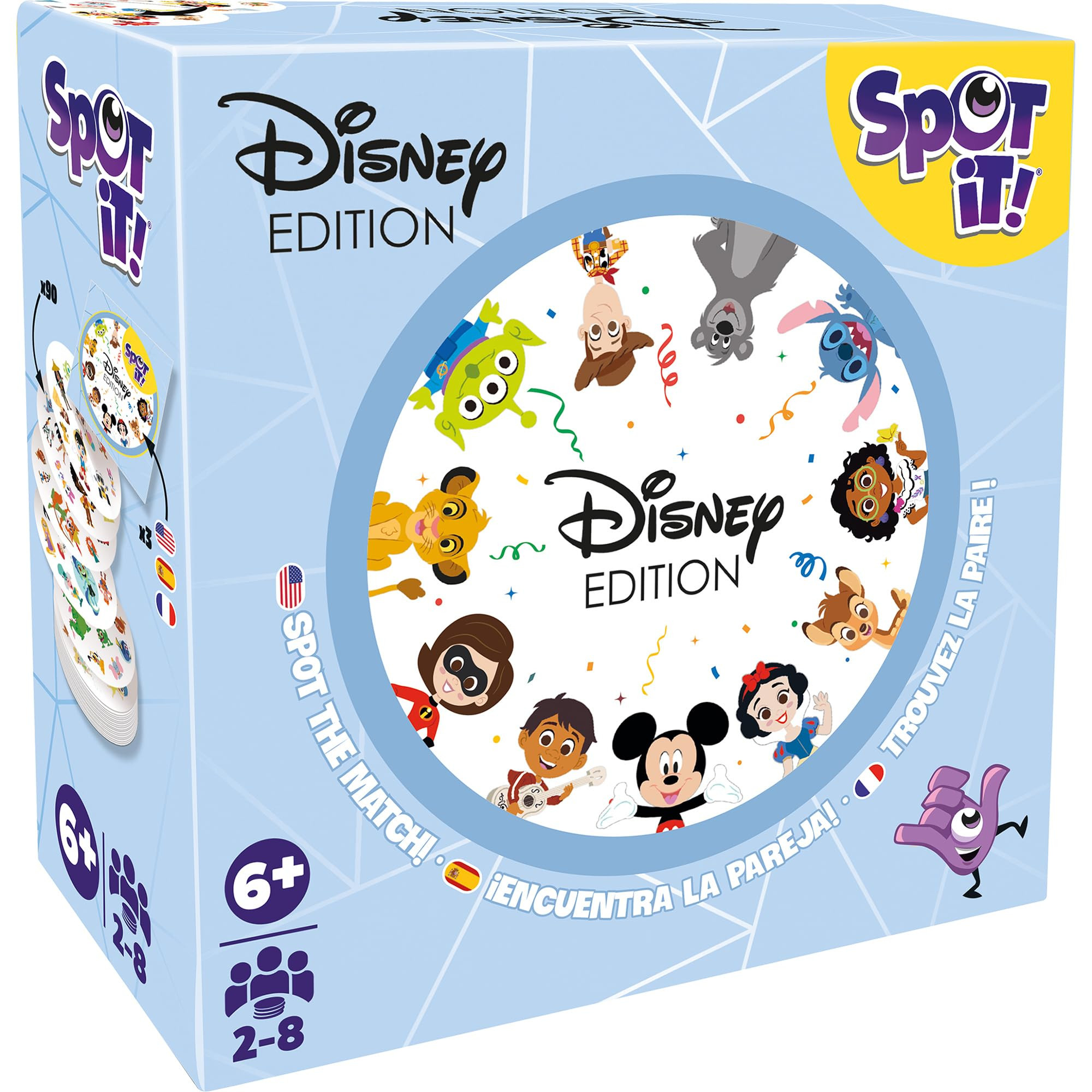 Spot It! / Dobble Disney (ML) - Fun Matching Game for Kids - Ages 6+ - 2-8 Players - 15 Minute Pl... | Amazon (CA)