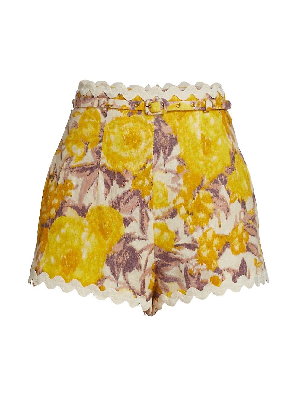 High Tide Ric Rac Belted Linen Shorts | Saks Fifth Avenue