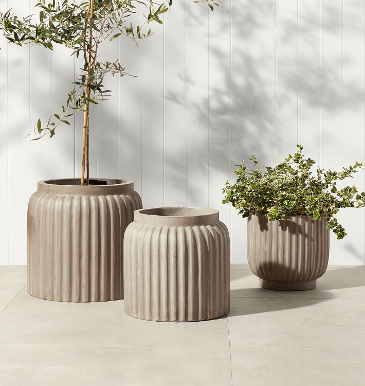 Concrete Fluted Planter | Rejuvenation