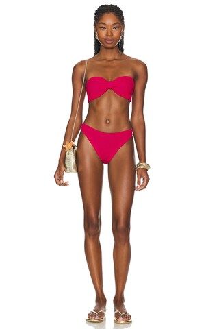 Hunza G Jean Bikini Set in Metallic Raspberry from Revolve.com | Revolve Clothing (Global)