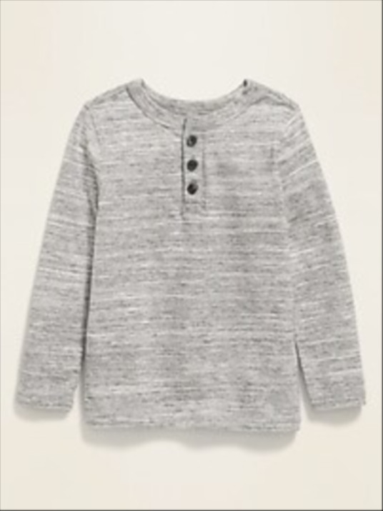 Long-Sleeve Henley for Toddler Boys