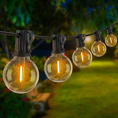 Brightown Outdoor String Lights - 50 Ft Waterproof Connectable Dimmable LED Patio Lights with 25 ... | Amazon (US)