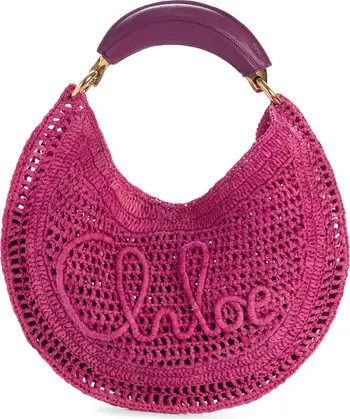 Chloé Summer Banana Crochet Raffia Hobo Bag | Nordstrom | Nordstrom