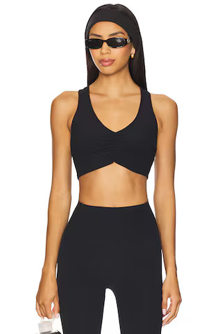 Splits59 Airweight Ruched Sports Bra in Black from Revolve.com | Revolve Clothing (Global)