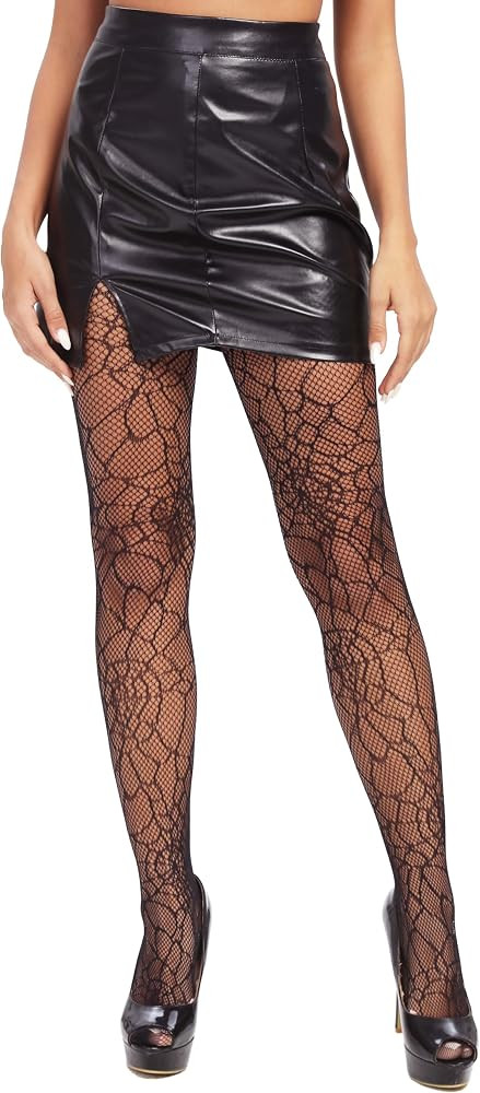 Striped Fishnet Tights, Skull Fishnets, Star Tights, Fish Net Stockings for Women Sexy | Amazon (US)