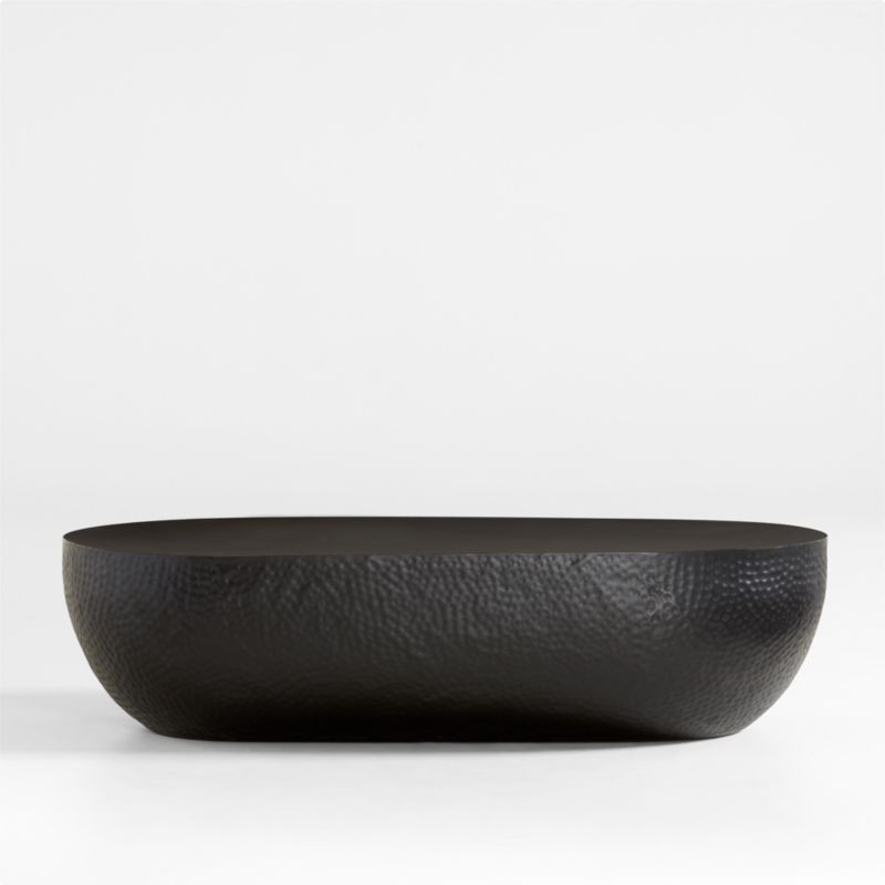 Fernando Metal Drum 62" Oval Coffee Table + Reviews | Crate & Barrel | Crate & Barrel