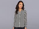 Juicy Couture - Kyra Stripe Blouse (Pitch Black/Angel) - Apparel | 6pm