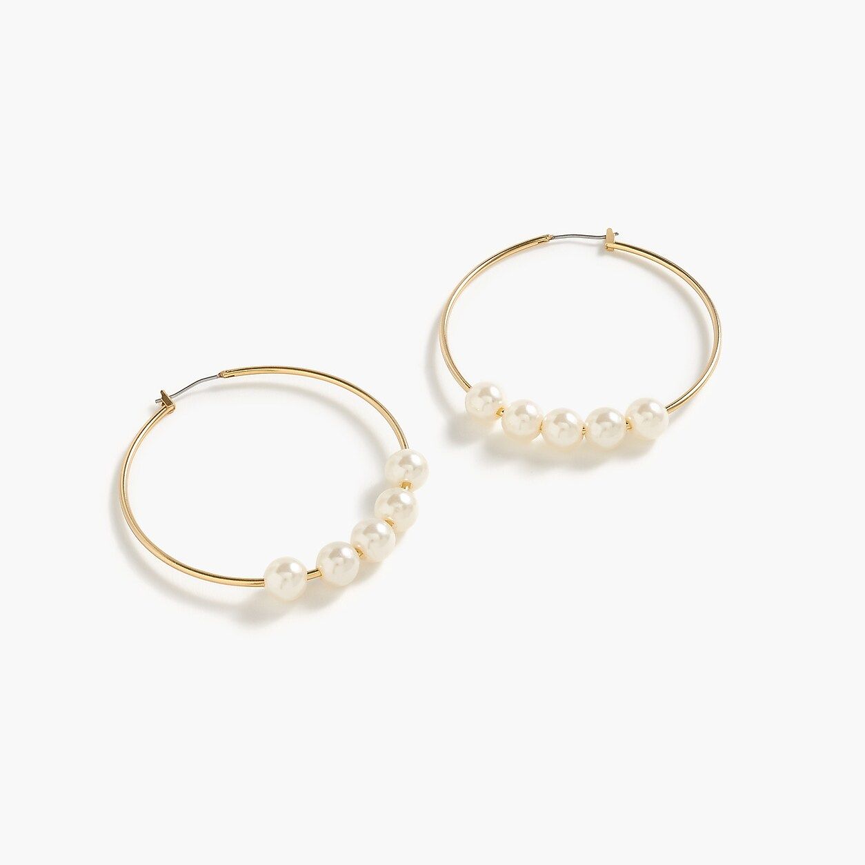 Pearl hoop earrings | J.Crew US