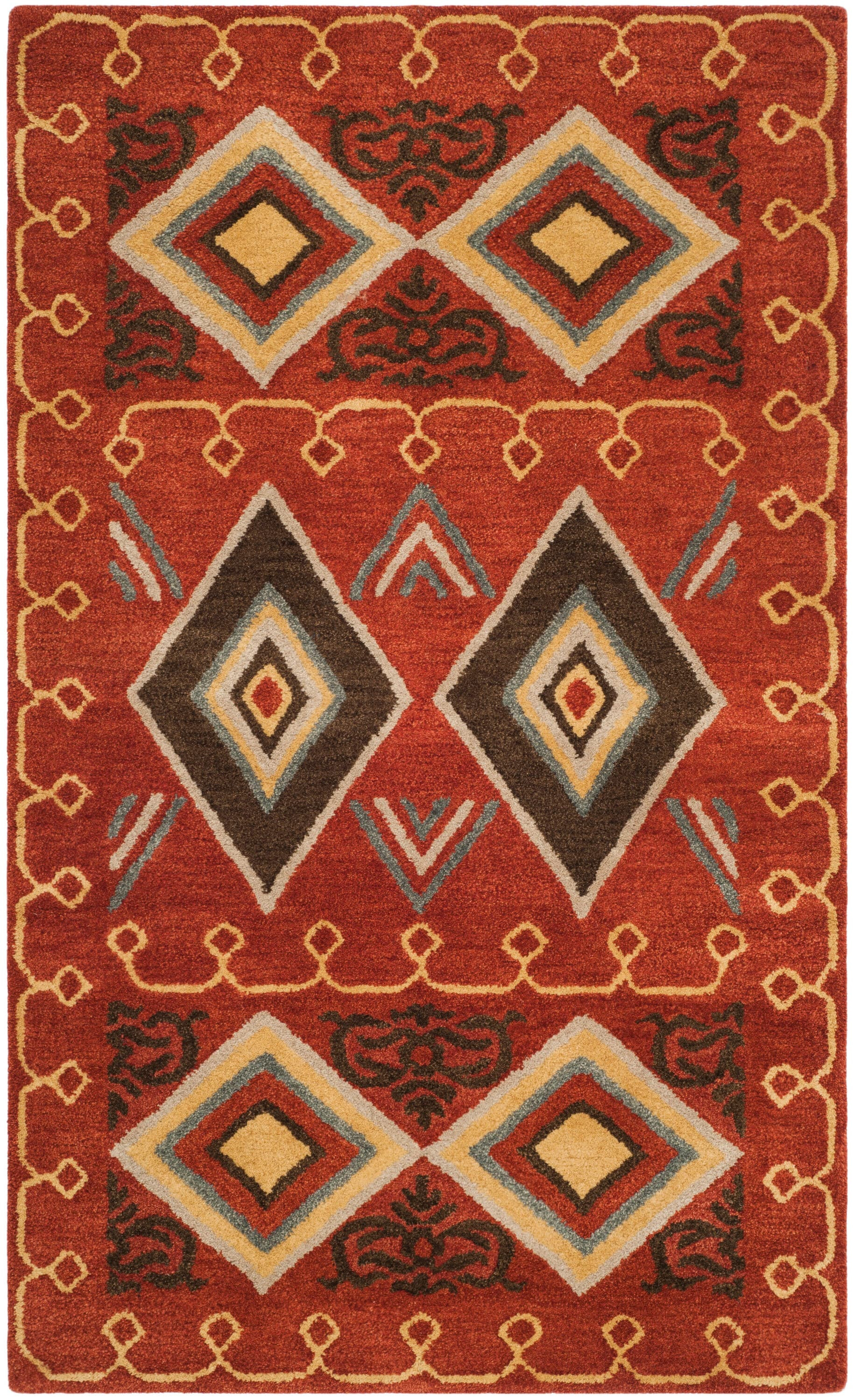 Safavieh Heritage 404A Red Multi 3 x 5 Rectangular Area rug | HG404A-3 | Lowe's