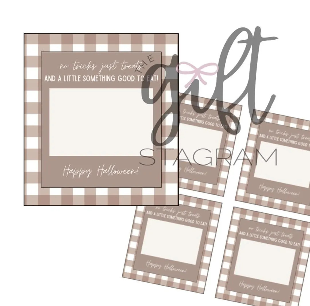 No Tricks Just Treats, & A Little Something Good to Eat | Happy Halloween Gift Ideas | Tag for Gi... | Etsy (US)