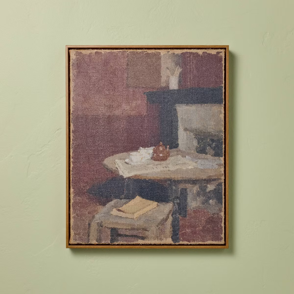 20"x16" Vertical Dining Still Life Framed Burlap Wall Art - Hearth & Hand™ with Magnolia | Target