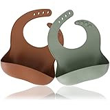 Amazon.com: mushie Silicone Baby Bib | Adjustable Fit Waterproof Bibs (Clay) : Baby | Amazon (US)