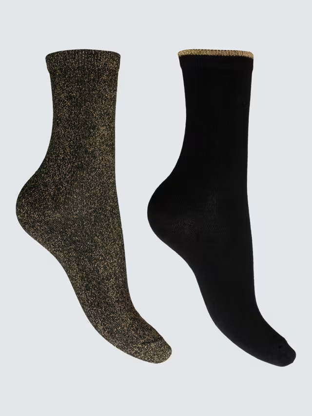 Charnos Cotton Blend Sparkle Socks, Pack of 2, Black/Multi | John Lewis (UK)