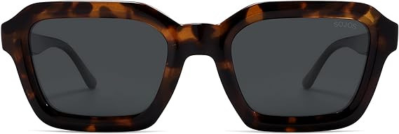 SOJOS Retro Polarized Square Sunglasses Womens Mens Vintage 70s 80s 90s Hexagon Shades SJ2377 | Amazon (US)