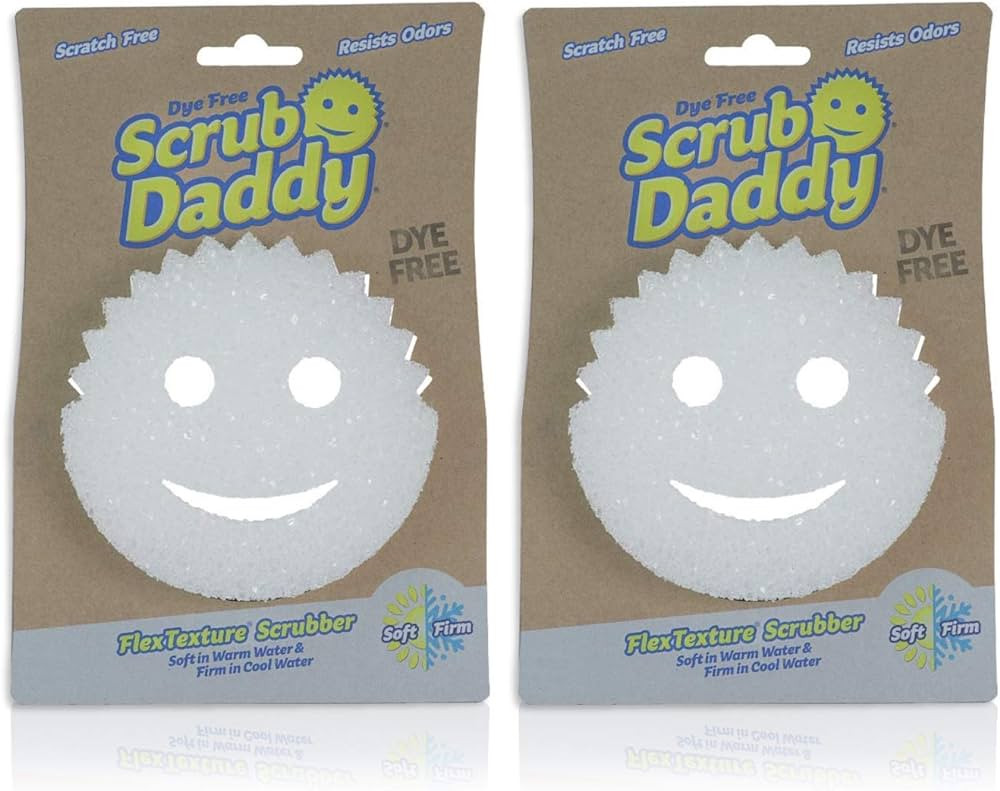 Scrub Daddy Sponge - Dye Free - Scratch-Free Scrubber for Dishes and Home, Odor Resistant, Soft i... | Amazon (US)