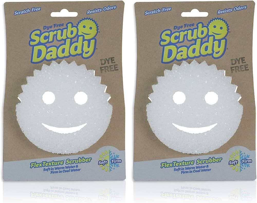 Scrub Daddy Sponge - Dye Free - Scratch-Free Scrubber for Dishes and Home, Odor Resistant, Soft i... | Amazon (US)