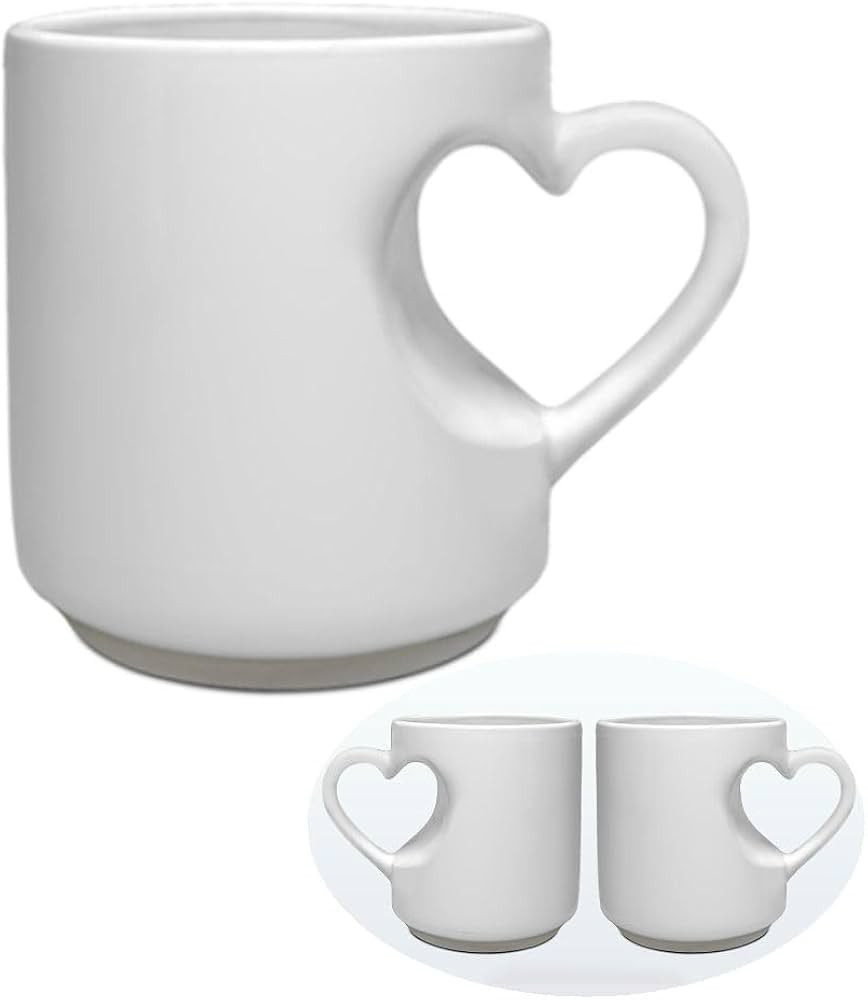 Personalized Mug for Coffee Tea Milk Water, Customized Heart Handle Photo Mug 11OZ Ceramic, Custo... | Amazon (US)
