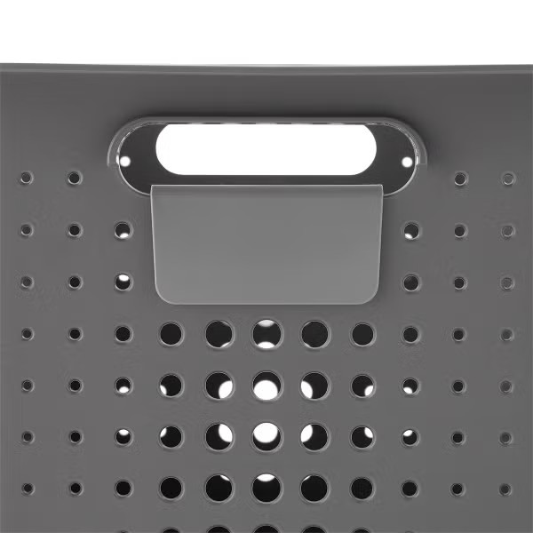 Light Grey Nordic Storage Baskets with Handles | The Container Store