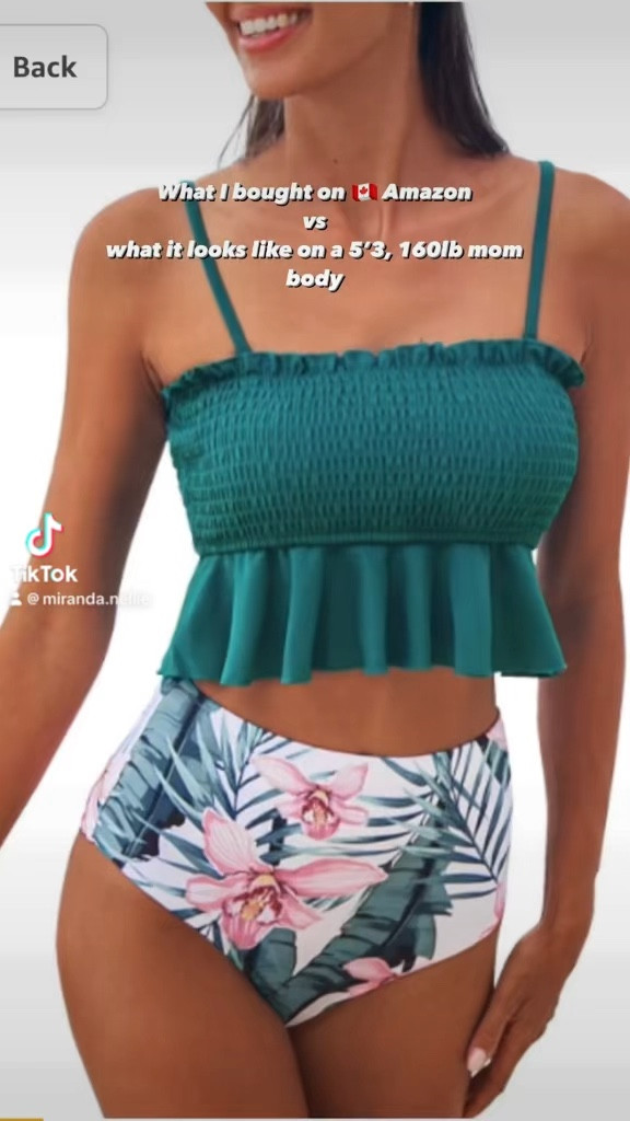 What I bought on @amazonca vs what it looks like on a 5’3, 160lb mom body✨

It’s always nice to have a bit of a comparison before you buy something. Shop all these bathing suits and cover-ups here!

I’m wearing a medium in all of them other than the back and cheetah one-piece  

#amazon #amazoncanada #swim #mombody #bodypositivity #womensupportingwomen

#LTKfindsunder50 #LTKswim #LTKmidsize