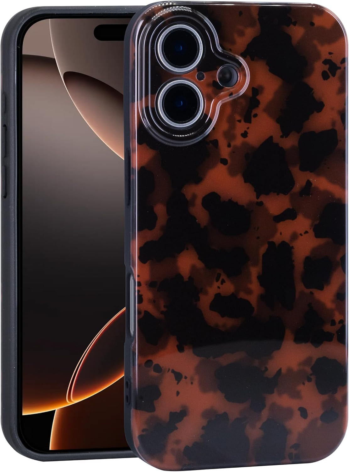Phone Case for iPhone 16, Lightweight Tortoise Shell TPU Slim Phone Cover for Women, Drop Protect... | Amazon (US)
