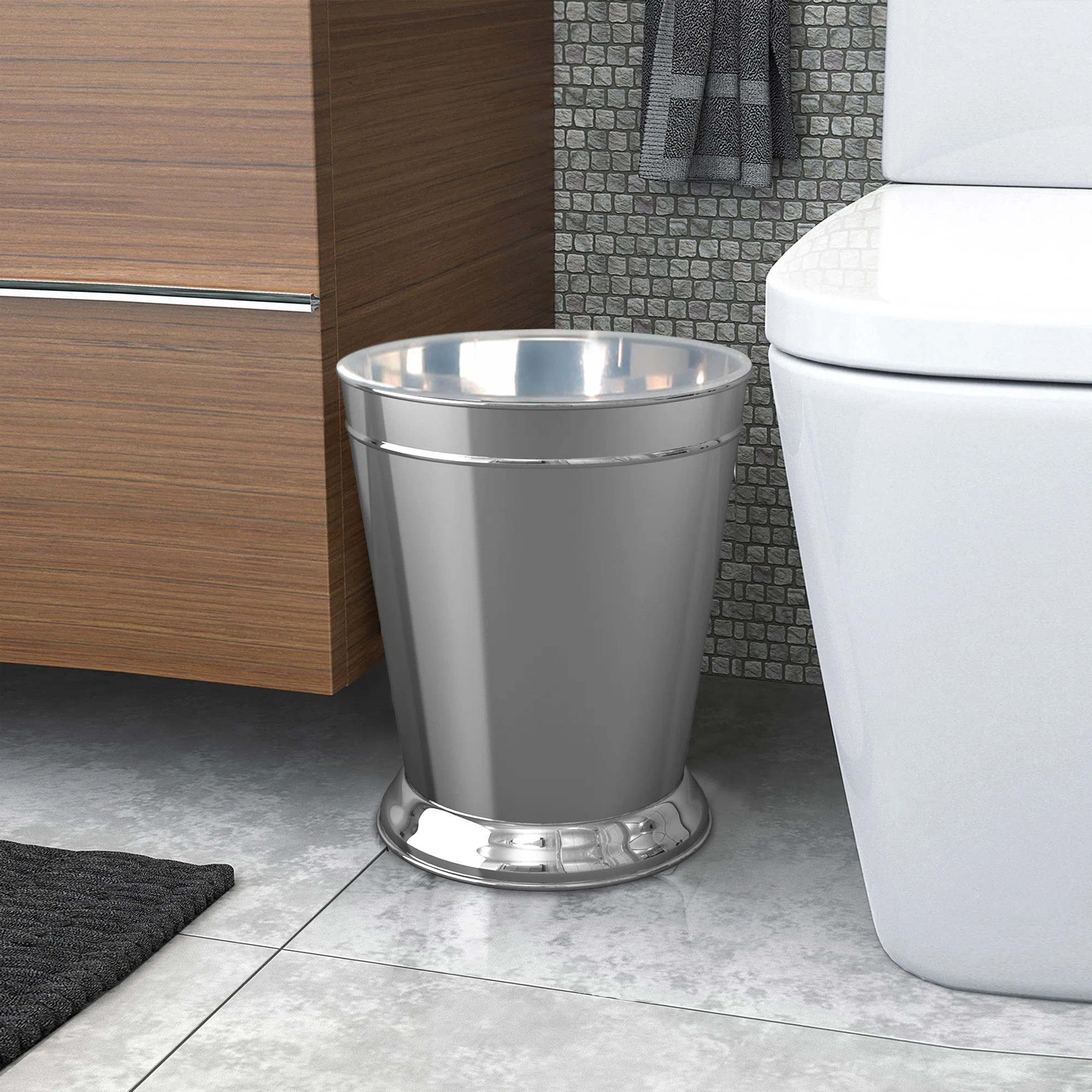 Schwerin Metal Open Waste Basket - 2.25 Gallons | Wayfair North America