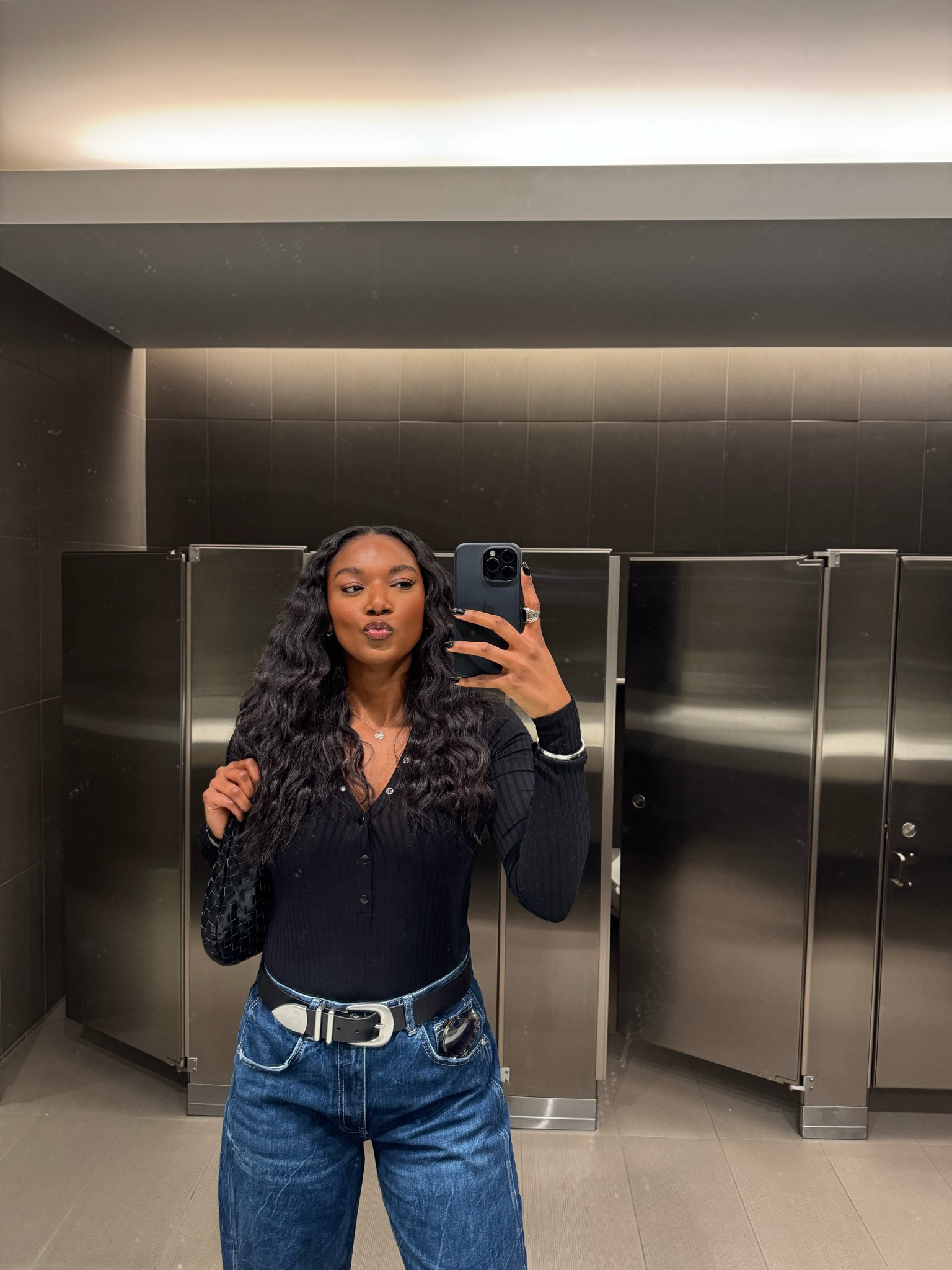 an elevated casual look for the day 🖤 actual jeans are zara 8197/218 & bodysuit is sold out from revolve NYSOU-WS23 (i’ve linked similar)

#LTKStyleTip #LTKSeasonal #LTKWorkwear
