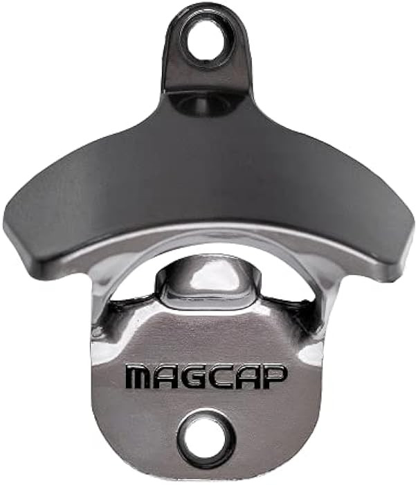 MAGCAP Outdoor Bottle Opener Wall Mounted - Style Magnetic Beer Bottle Opener that Catches Caps - Ea | Amazon (US)