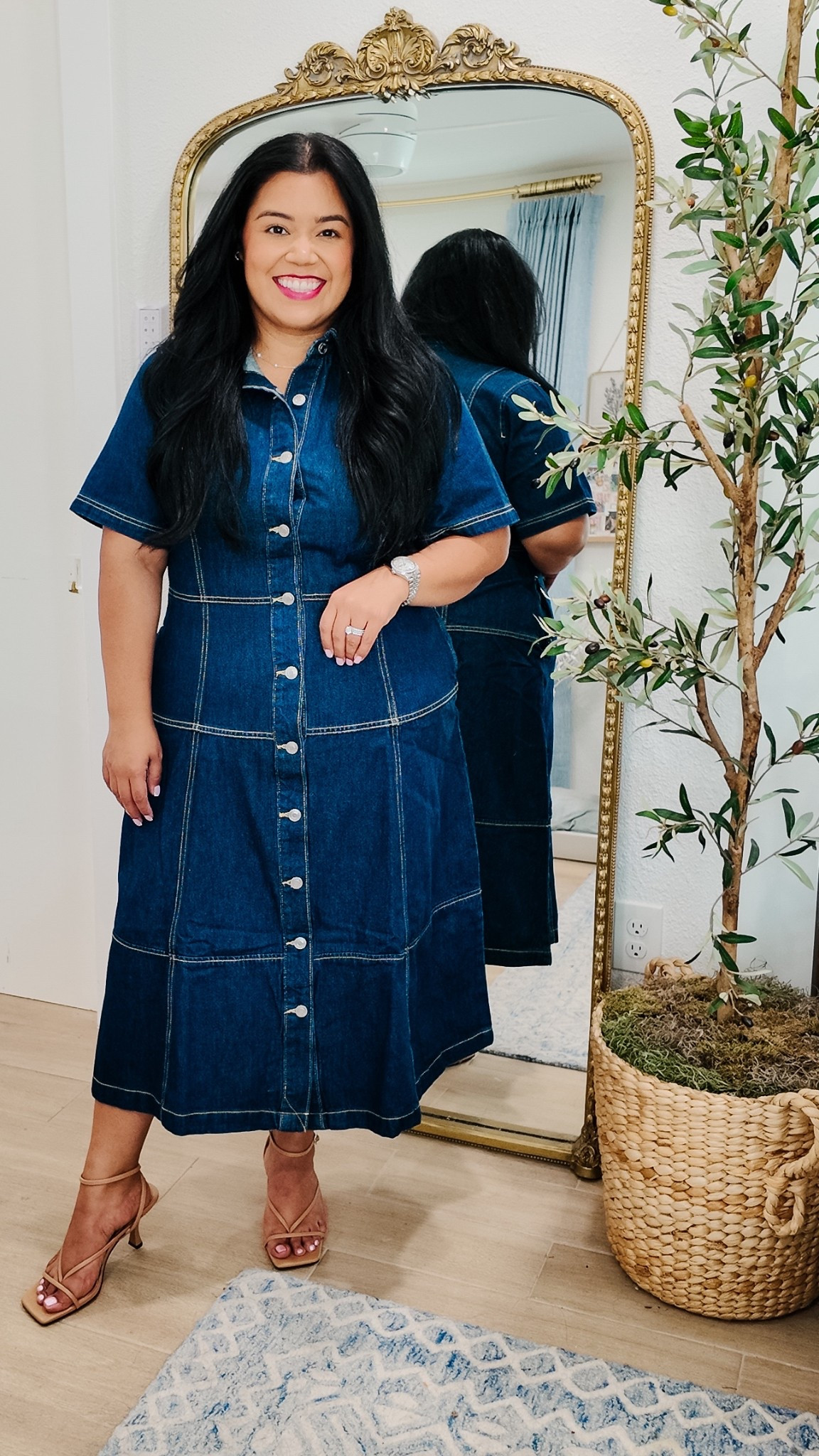 Loving the new arrivals at Walmart. This dress is so cute. The length is perfect. I’m 5’1” wearing an XL.

Denim dress, denim, fall outfit ideas, Walmart fashion, Free Assembly, midsize, plus size, smiles and pearls

#LTKMidsize #LTKPlusSize #LTKSeasonal