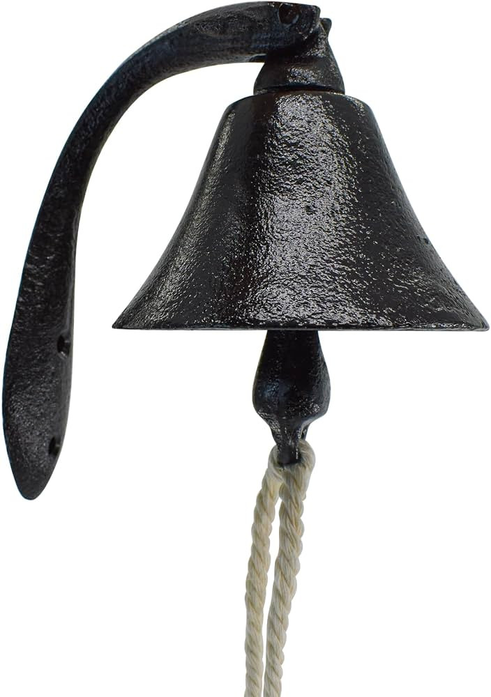 MrMrKura Cast Iron Dinner Bells with Rope, Outdoor Hanging Bell for Outdoor and Indoor Decoration... | Amazon (CA)