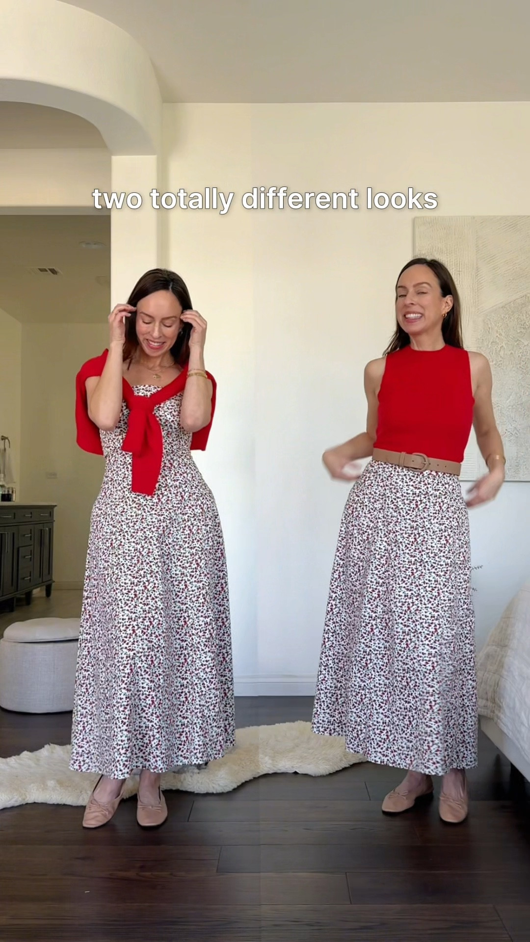 Dress: XS / cardigan: S / Shell: S



One dress, so many options… You can wear it as a strapless dress or add the adjustable straps for extra support. And when you add a cardigan set to the mix, the styling possibilities are endless.

💛 Classic Prep I draped the cardigan over my shoulders for a preppy, effortless vibe. I’ve been doing this for years to add polish to my looks, but this Spring, preppy style is actually a big trend.

💛 Skirting It One of my favorite styling tricks? Turning a dress into a skirt with a sweater! By layering the shell on top and cinching my waist with a thick belt, I created the illusion of separates. A thicker belt really helps define the waist and pull the look together.

📝 Bonus Style Tip: You don’t need heels to lengthen the legs. Skin-tone ballet flats do the trick for an understated, elongated look. 

#LTKFindsUnder100 #LTKSpringSale #LTKOver40