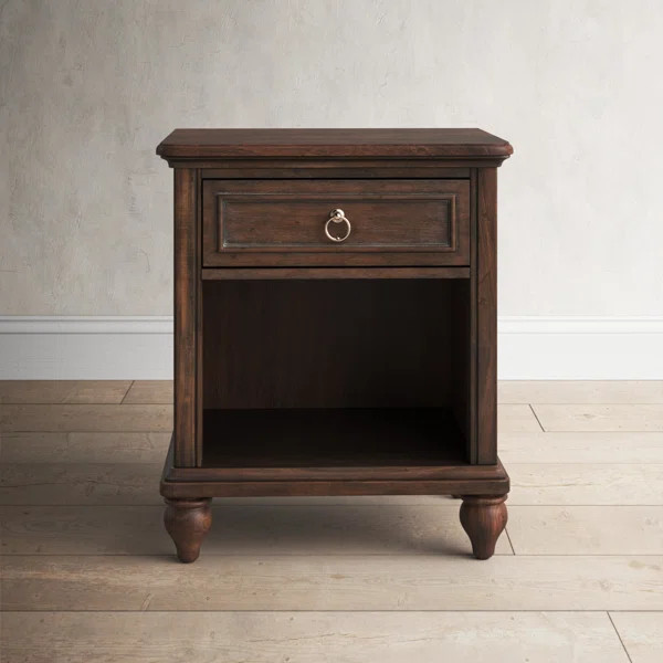 Mclaurin 28.5'' Tall 1 - Drawer Nightstand in Dark Aged Oak | Wayfair North America