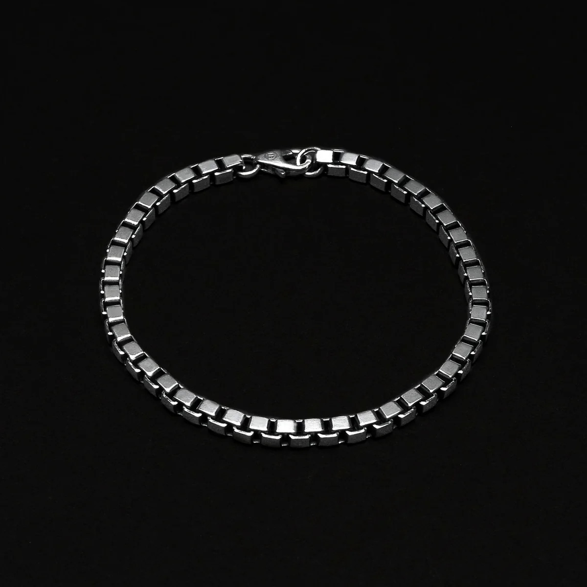 Box Chain Bracelet - Sterling Silver 4 mm | LOUPN
