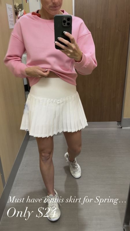 I’m obsessed with this white mini plate tennis skirt and I have it in all three colors.  It’s a great dupe of the Wilson sporting goods skirt from last season.

Also so in love with this top it has that super soft feel like Lululemons soft stream line.

#SpringOutfit #TennisOutfits #TennisSkirt #ActiveSkort #PickleballOutfit

#LTKfindsunder50 #LTKVideo #LTKfitness