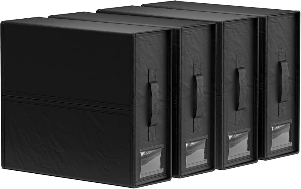 SheetCube 4 Pack Bed Sheet Organizers and Storage, Foldable Bedding Storage Box Container with Wi... | Amazon (US)