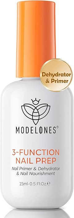 modelones Nail Dehydrator and Primer Base Coat, 3-in-One HEMA-Free Nourishing Prep for Acrylic & ... | Amazon (US)