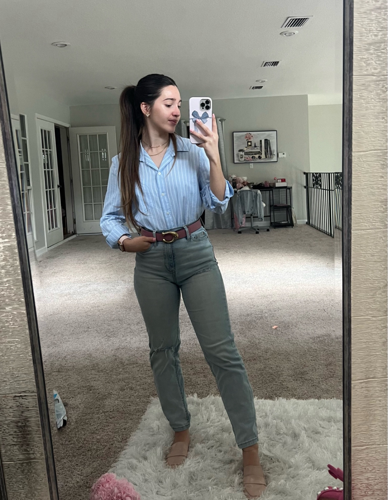 OOTD: blue striped button down, blue jeans, pink mules, pink leather belt. Hollister jeans are BOGO50% off. Xoxo 

Amazon favorites / found it on Amazon / amazon fashion finds / amazon finds / amazon favorites / old money / classic style / rich girl aesthetic / amazon finds fashion / spring dress / travel outfit / old money aesthetic / old money outfit / Spring outfit / workwear / amazon sale / white skirt / vacation outfit / swimsuit coverup / date night outfit / amazon designer look for less / amazon looks for less / school college outfits / college tops / Neutral fashion / neutral outfit / Clean girl aesthetic / clean girl outfit / Pinterest aesthetic / Pinterest outfit / that girl outfit / that girl aesthetic / amazon womens fashion / amazon spring womens fashion / amazon summer fashion / amazon spring fashion 2024 

Follow my shop @lovelyfancymeblog on the @shop.LTK app to shop this post and get my exclusive app-only content!

#liketkit #LTKworkwear #LTKstyletip #LTKsalealert
@shop.ltk