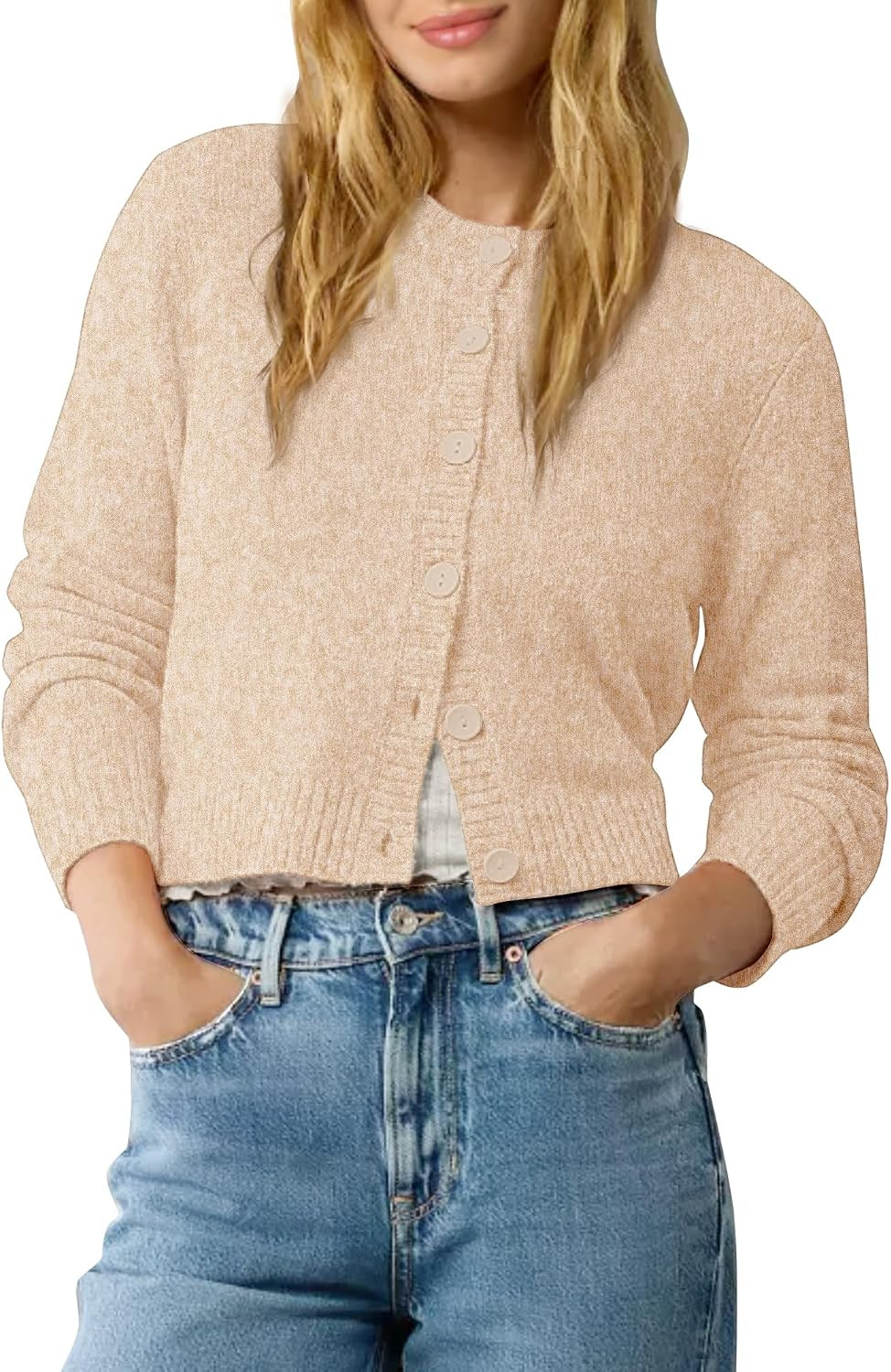 Urban CoCo Women’s Cropped Cardigan Sweater Lightweight Long Sleeve Y2K Fall Spring Jacket Clothes 2026 | Amazon (US)